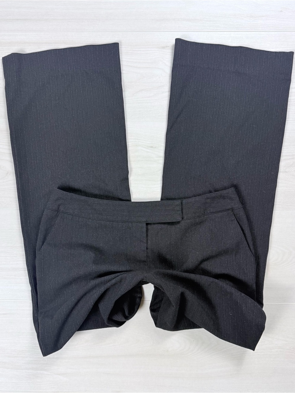 Semantiks Black Pinstripe Dress Trousers